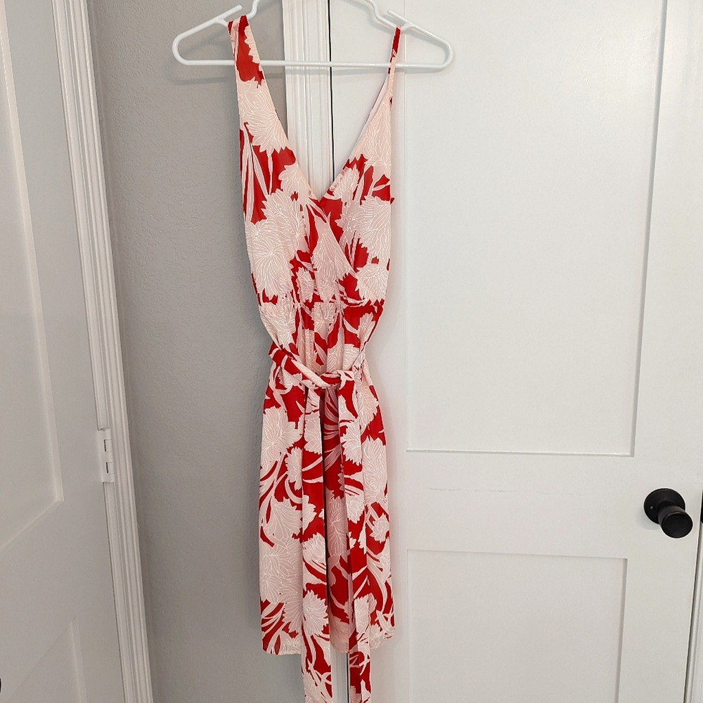Club Monaco red/pink wrap dress